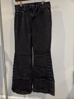 Aeropostale Charcoal Low Rise Flare Pants